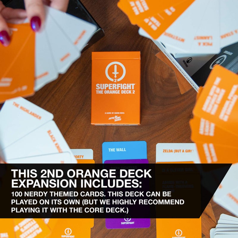 Skybound Superfight Orange Deck 2 : 100 New Nerdy Cards for The Game of Absurd Arguments | Party Game Expansion, 3 or More Players, Ages 11 Above - Image 5